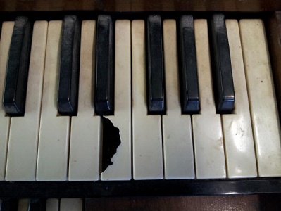 restauration orgue hammond M2 détail clavier